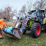Papierkörbe werden geleert