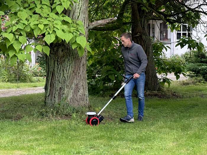 Flächenkartierung bei Einrichtung des Kress Mähroboters