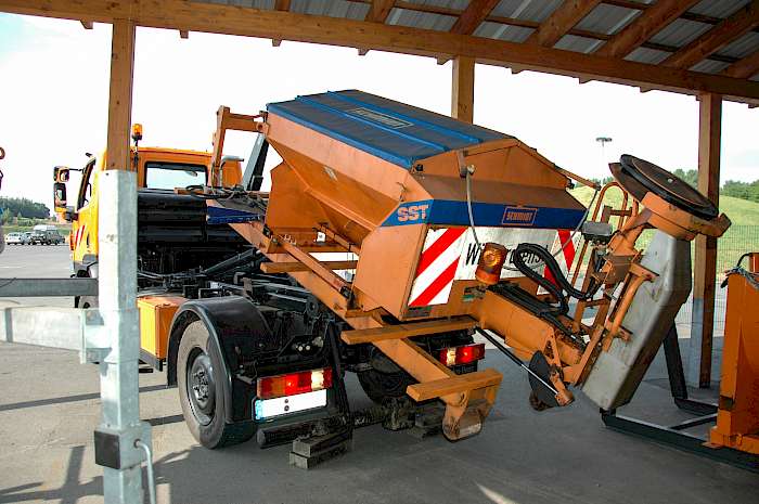 Streuaufbau mit Hakenlift