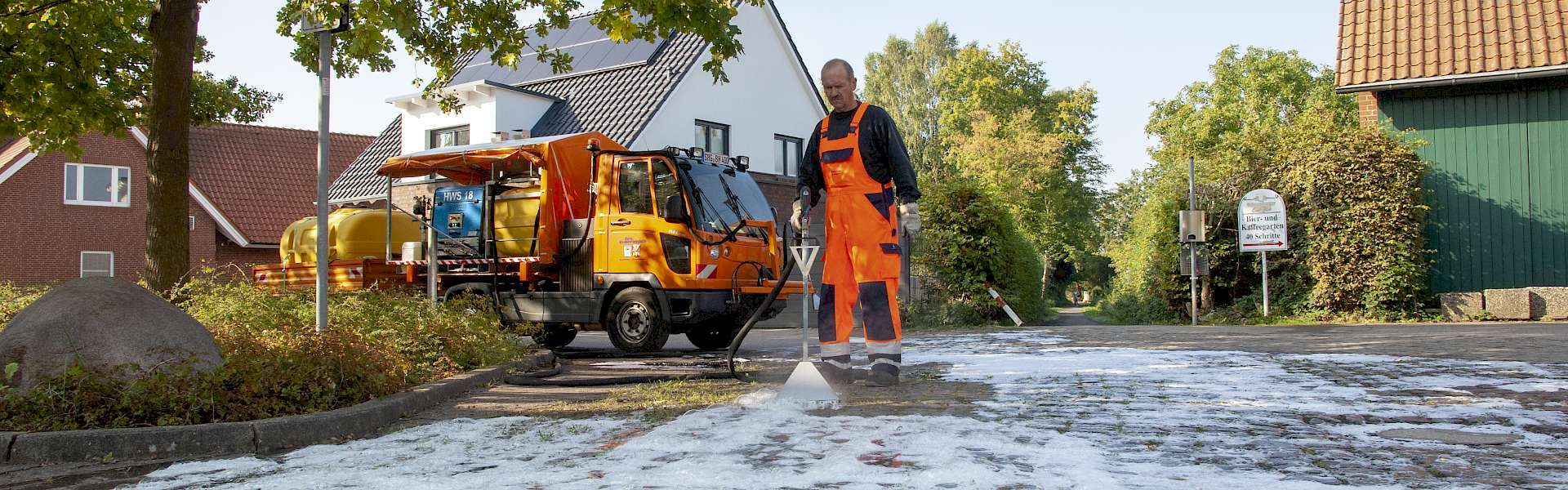 Wildkrautbeseitigung Kommune Heißwasser Heißschaum