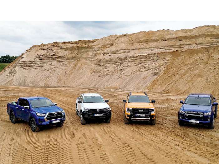 Pick-ups in Sandgrube