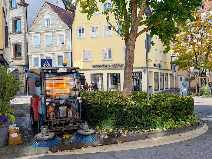 Reinigung öffentlicher Platz