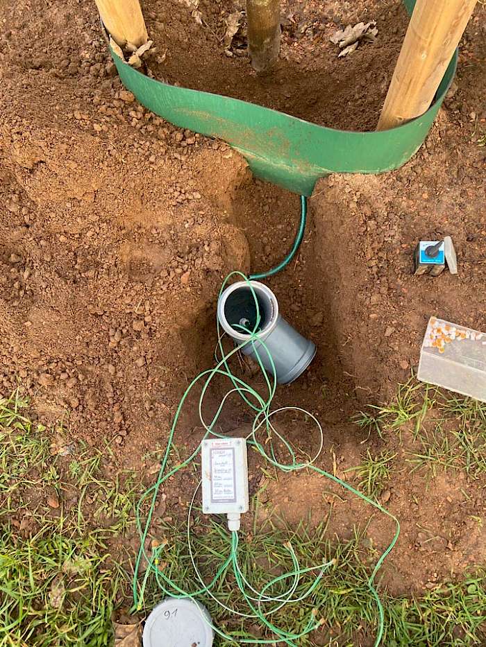 Bodenfeuchtesensor für die Baumbewässerung