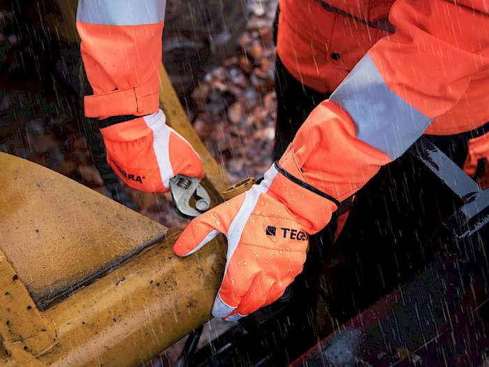 Arbeitshandschuhe in orange