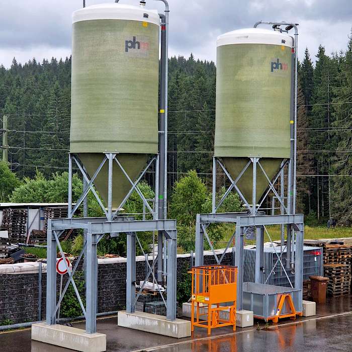 Neue Salzsilos auf dem Bauhof Feldberg