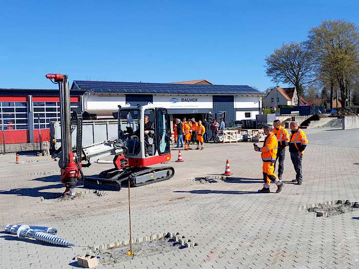 Fundament wird verschraubt